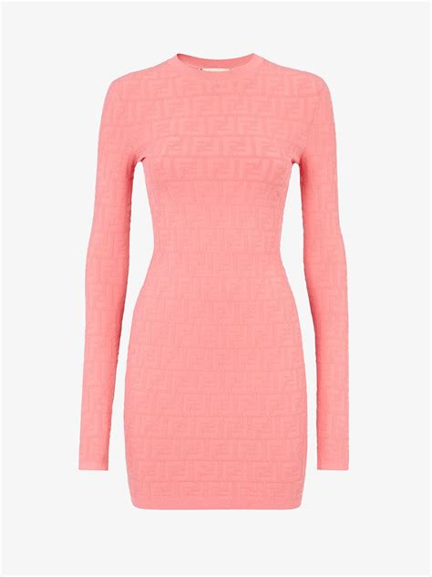 fendi pink logo dress